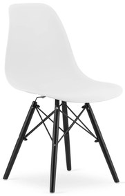PreHouse OSAKA szék fehér/fekete lábakkal