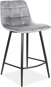 Hoker szürke bárszék velúr bárszék étkező bárhoz Mila H-2