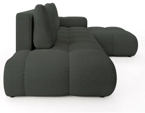 ALMADA kinyitható, kárpitozott L-alakú sarokgarnitúra tárolóhellyel, jobbos kivitel, antracit