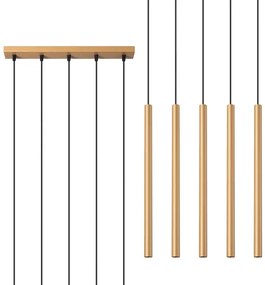 Sollux SL.1173 - Csillár zsinóron PASTELO 5xG9/8W/230V arany