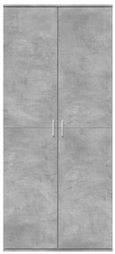 betonszürke szerelt fa magasszekrény 80 x 35 x 180 cm