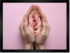 Poszterek keretben 40x30 Virág a kézben