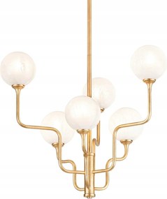 Hudson Valley függeszték Onyx acél/üveg arany/matt G9 6x25W 332-28-V