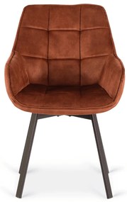 Rozsdabarna Bársony Forgószék LUNA