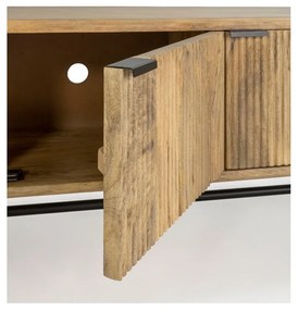 Natúr színű mangófa TV-állvány 145x50x40 cm Mundra – MOME