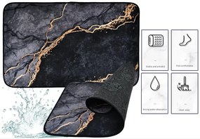 Csúszásgátló fürdőszobaszőnyeg márvány mintával – 80x50 cm