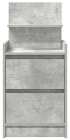 2 db betonszürke éjjeliszekrények 2 fiókkal 38x34x80 cm