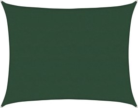 vidaXL sötétzöld HDPE napvitorla 160 g/m² 6 x 7 m