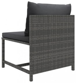 vidaXL 12 részes szürke polyrattan kerti ülőgarnitúra párnákkal