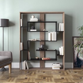 könyvespolc Esteban - Walnut, Black