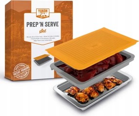 Grilltálca rozsdamentes acél Ce téglalap alakú 44,5 x 28,5 cm