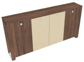 Verno+ közepes gardrĂłb 260 x 46 x 130 cm, kombinĂĄlt ajtĂł, diĂł / vanĂlia