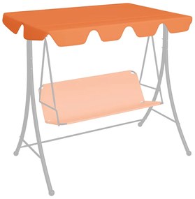 narancssárga csere ponyva kerti hintaágyhoz 188/168x145/110 cm