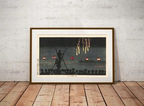 Japan Fa Kobayashi Kiyochika 1881 méret 50x30cm