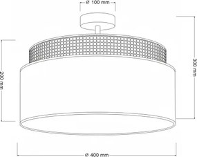 Brilagi - PADOVA felületre szerelt csillár 1x E27/60W/230V Ø 40 cm krémszínű