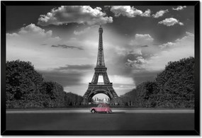 Poszter keretben 60x40 Púderrózsaszín Franciaországban