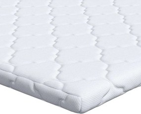 vidaXL Kókusz Topper Fehér 80 x 200 cm Jacquard szövet