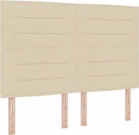 vidaXL Fejtámla Krém 144 cm szövet