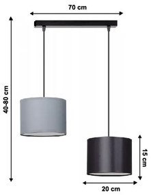 Csillár zsinóron TUZ 2xE27/60W/230V