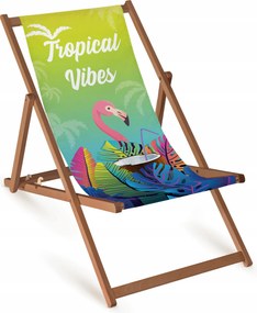 Kerti Napozóágy Fából Készült Strand Napozóágy Összecsukható Strapabíró Fullprint Nyomtatás