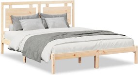 vidaXL tömör fa extra hosszú ágykeret matrac nélkül 140 x 210 cm