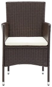 11 részes barna polyrattan kültéri étkezőgarnitúra