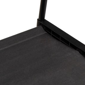 Fekete fém gurulós ruhatartó állvány 84x43x156 cm – Casa Selección