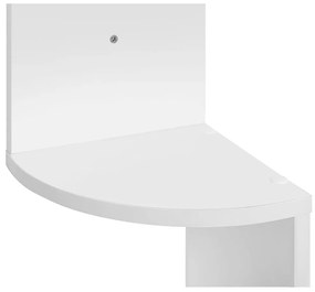 CIK-CAK polc/könyvtár, 20x20x127,5cm, fehér Vasagle