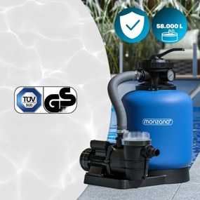 AQUA Homokszűrő medencéhez előszűrővel, 13 200 l/h, kék Monzana