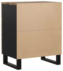 Tömör mangófa és szerelt fa éjjeliszekrény 50 x 33 x 62 cm