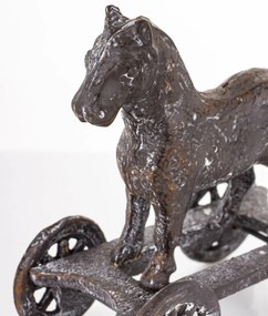 Dekoratív figura Ló fém barna 13,5x12,5x6,5cm