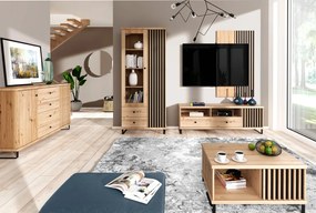 KOLI C-07 TV-asztal, tölgyfa artisan