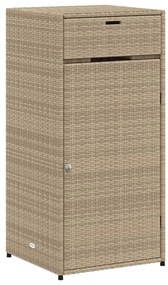 vidaXL bézs polyrattan kerti tárolószekrény 55 x 55 x 111 cm