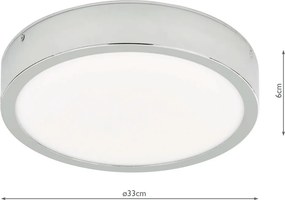 Dar Lighting WARONA WAR5250 Süllyesztett mennyezeti lámpa 1x25W/LED 3000K 1487LM IP44