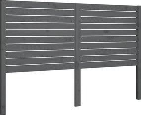 vidaXL szürke tömör fenyőfa ágyfejtámla 126 x 4 x 100 cm