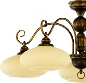 BRILAGI - Felületre szerelt csillár MOLLERO 5xE27/15W/230V Ø 84 cm bronz/patina
