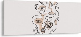 Kép - Line art arckezelés (120x50 cm)