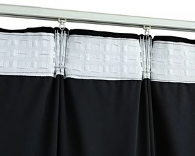 2 db fekete bársony sötétítőfüggöny kampókkal 140 x 245 cm