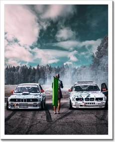 Poszterek keretben 40x50 Bmw Versenyzés 2 fő részére