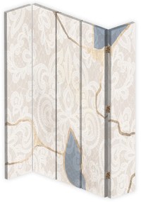 Gario Paraván Finom bézs minta Méret: 180 x 170 cm, Kivitelezés: Forgó paraván 360°
