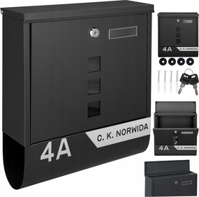 Fekete Postaláda Ezüst Minta