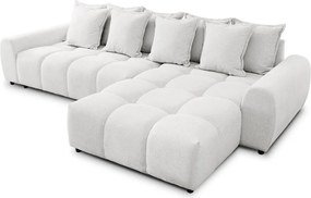 Fehér sarokkanapé (jobb oldali-heverő résszel) Albane – Ropez