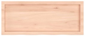 kezeletlen tömör tölgyfa fali polc 100x40x(2-4) cm