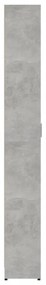betonszürke szerelt fa előszobaszekrény 55 x 25 x 189 cm