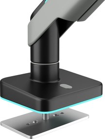 49" monitor tartó, szürke/fekete LED RGB X-ARM