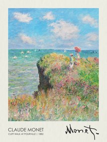 Reprodukció Cliff Walk at Pourville (1882), Claude Monet