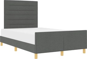 vidaXL Ágykeret fejtámlával Sötétszürke 120 x 200 cm szövet