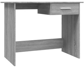 szürke sonoma színű szerelt fa íróasztal 100 x 50 x 76 cm