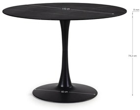 Kerek étkezőasztal ø 110 cm Ada – Marckeric