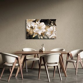 Kép - Virágok aranyban (90x60 cm)